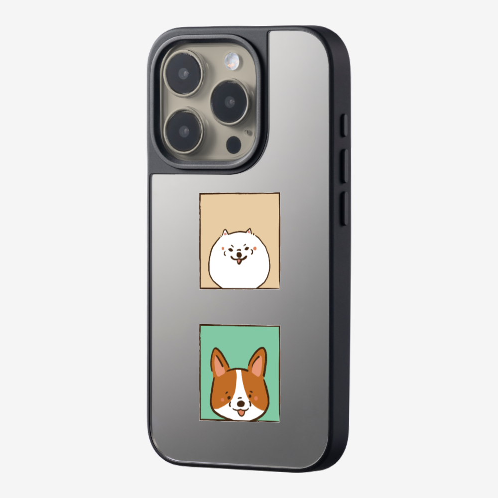 Pomeranian and Corgi Phone Case