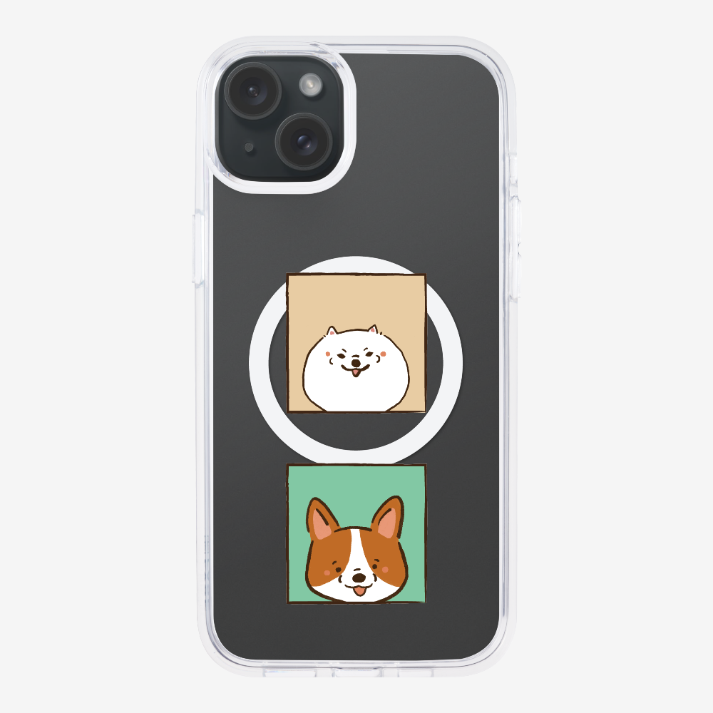 Pomeranian and Corgi Phone Case