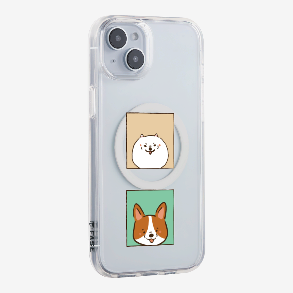 Pomeranian and Corgi Phone Case