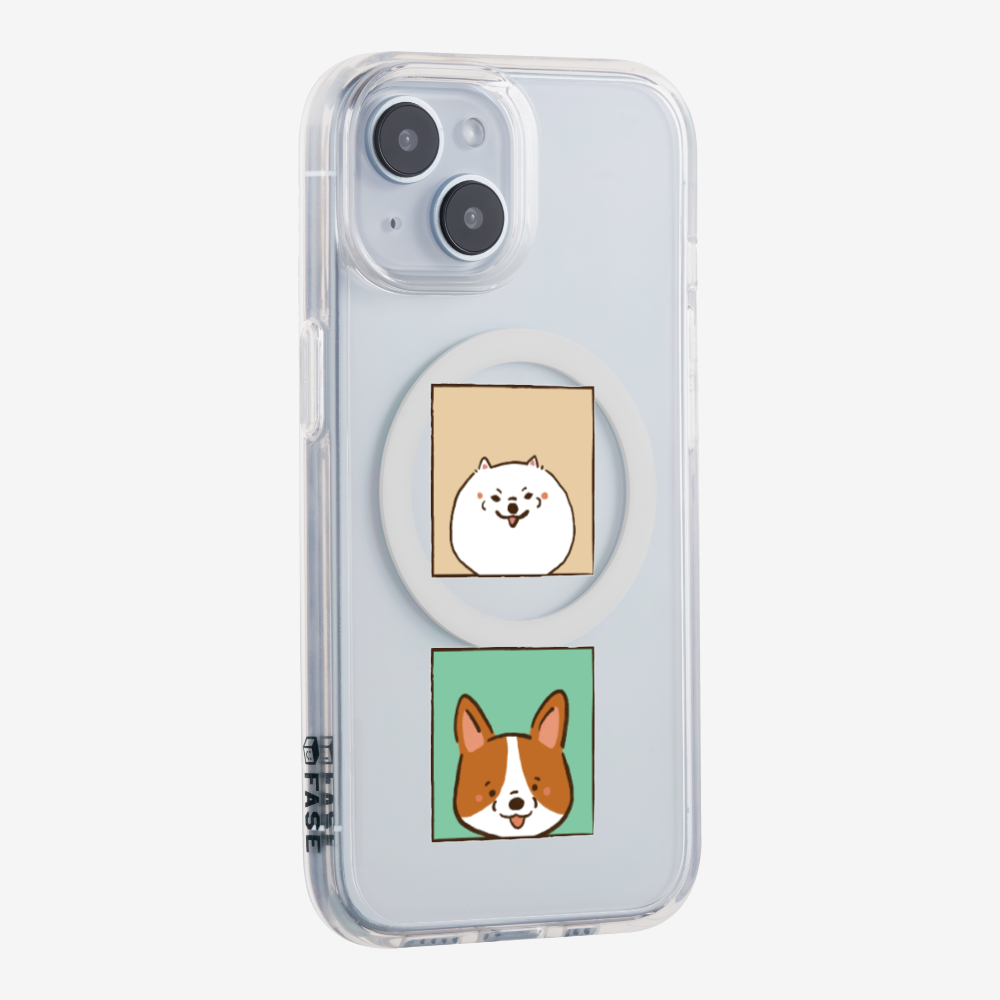 Pomeranian and Corgi Phone Case