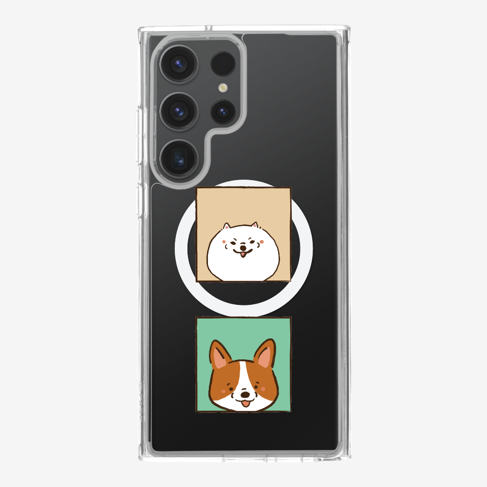 Pomeranian and Corgi Phone Case