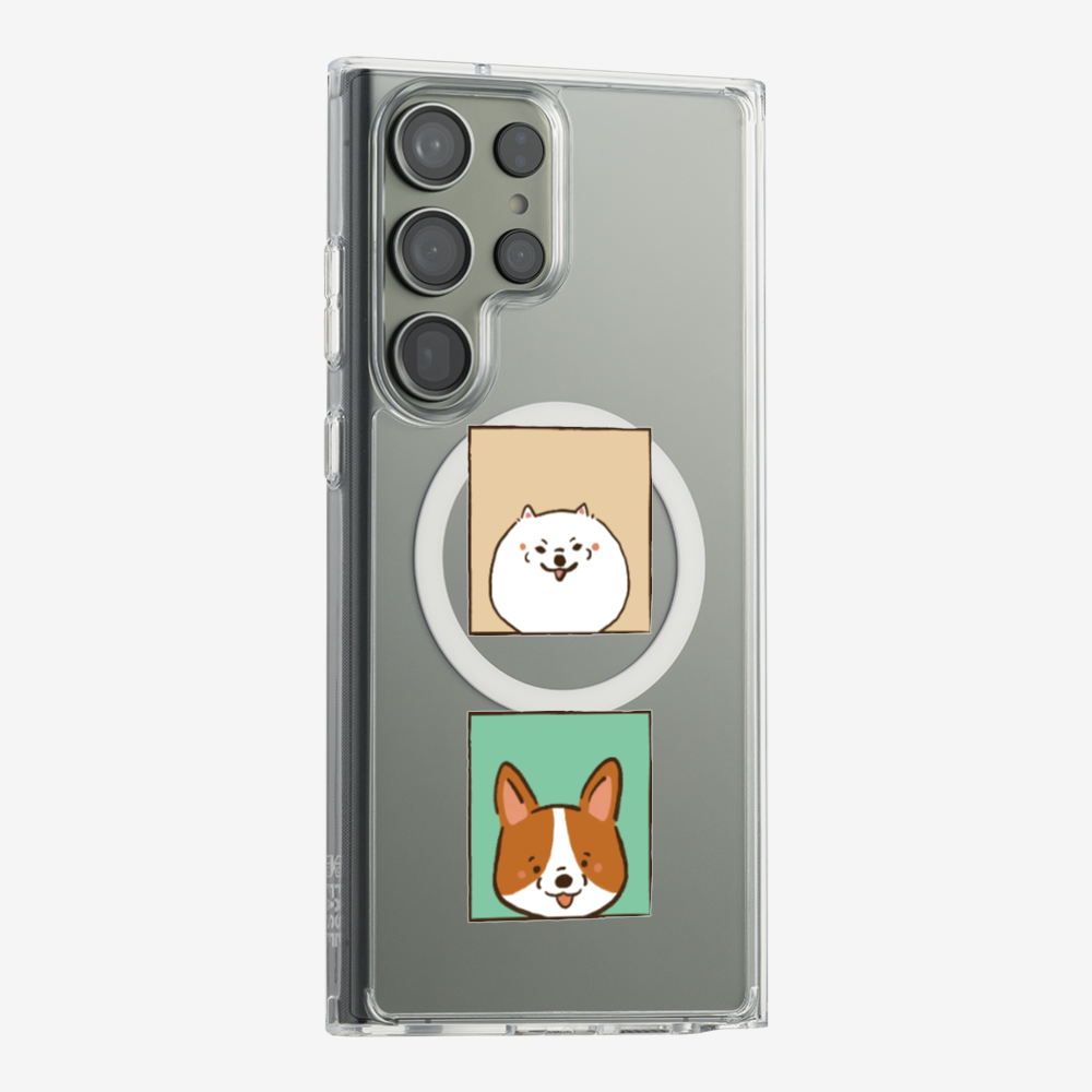 Pomeranian and Corgi Phone Case