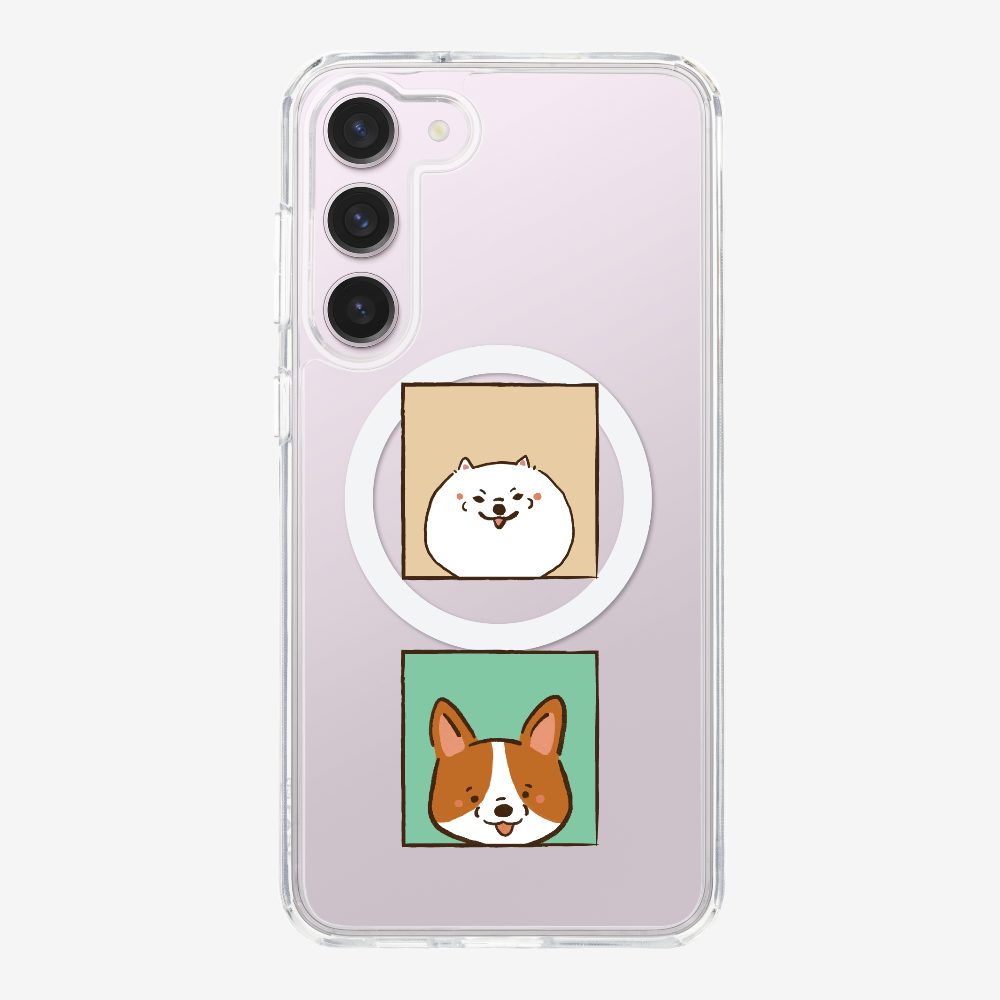 Pomeranian and Corgi Phone Case