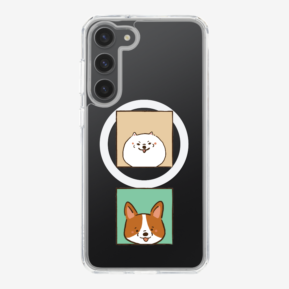 Pomeranian and Corgi Phone Case