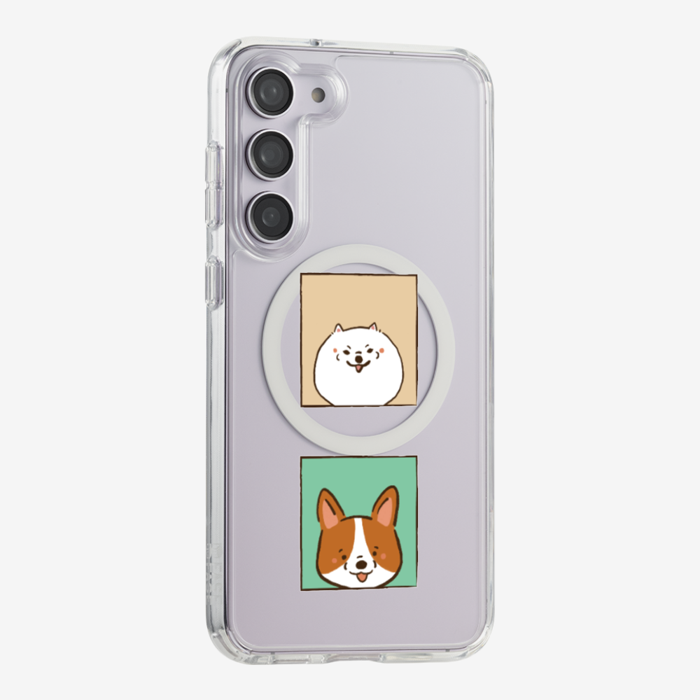 Pomeranian and Corgi Phone Case