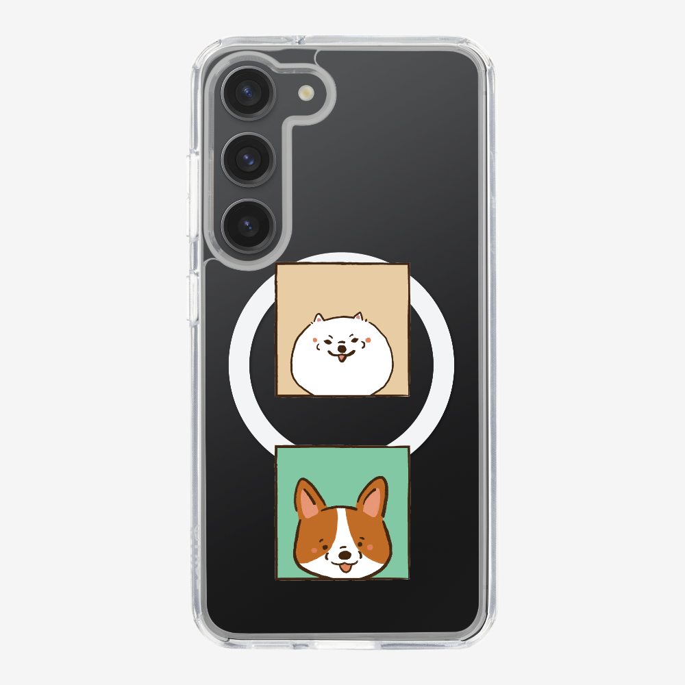 Pomeranian and Corgi Phone Case