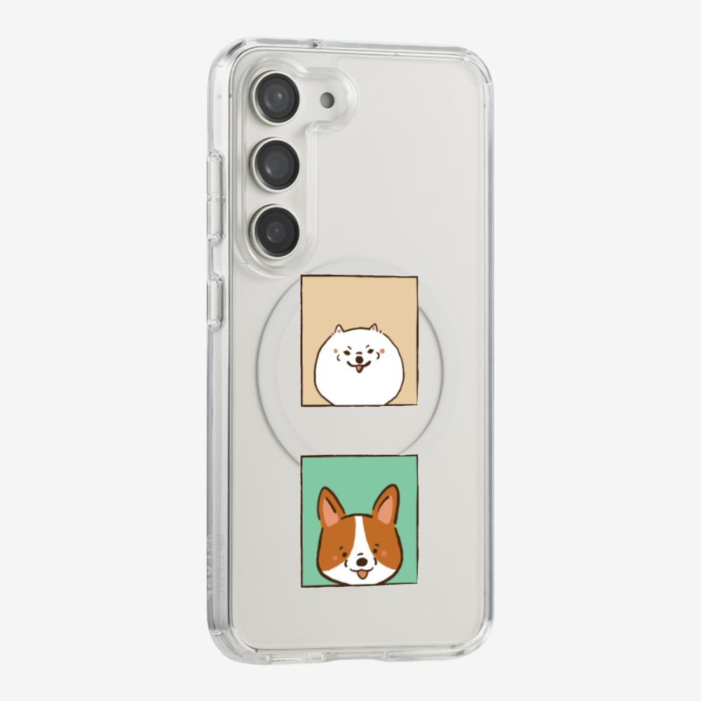 Pomeranian and Corgi Phone Case