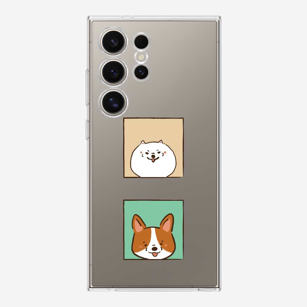 Pomeranian and Corgi Phone Case