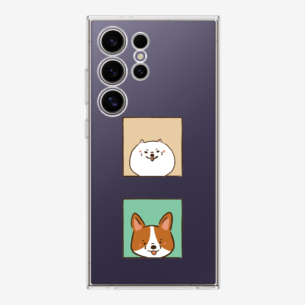 Pomeranian and Corgi Phone Case