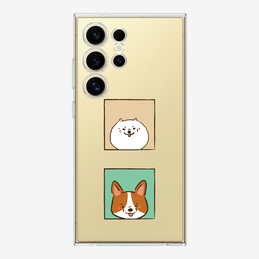 Pomeranian and Corgi Phone Case