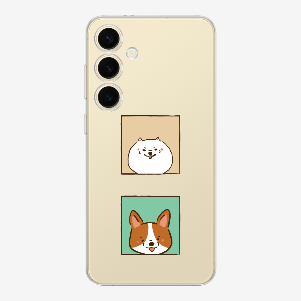 Pomeranian and Corgi Phone Case