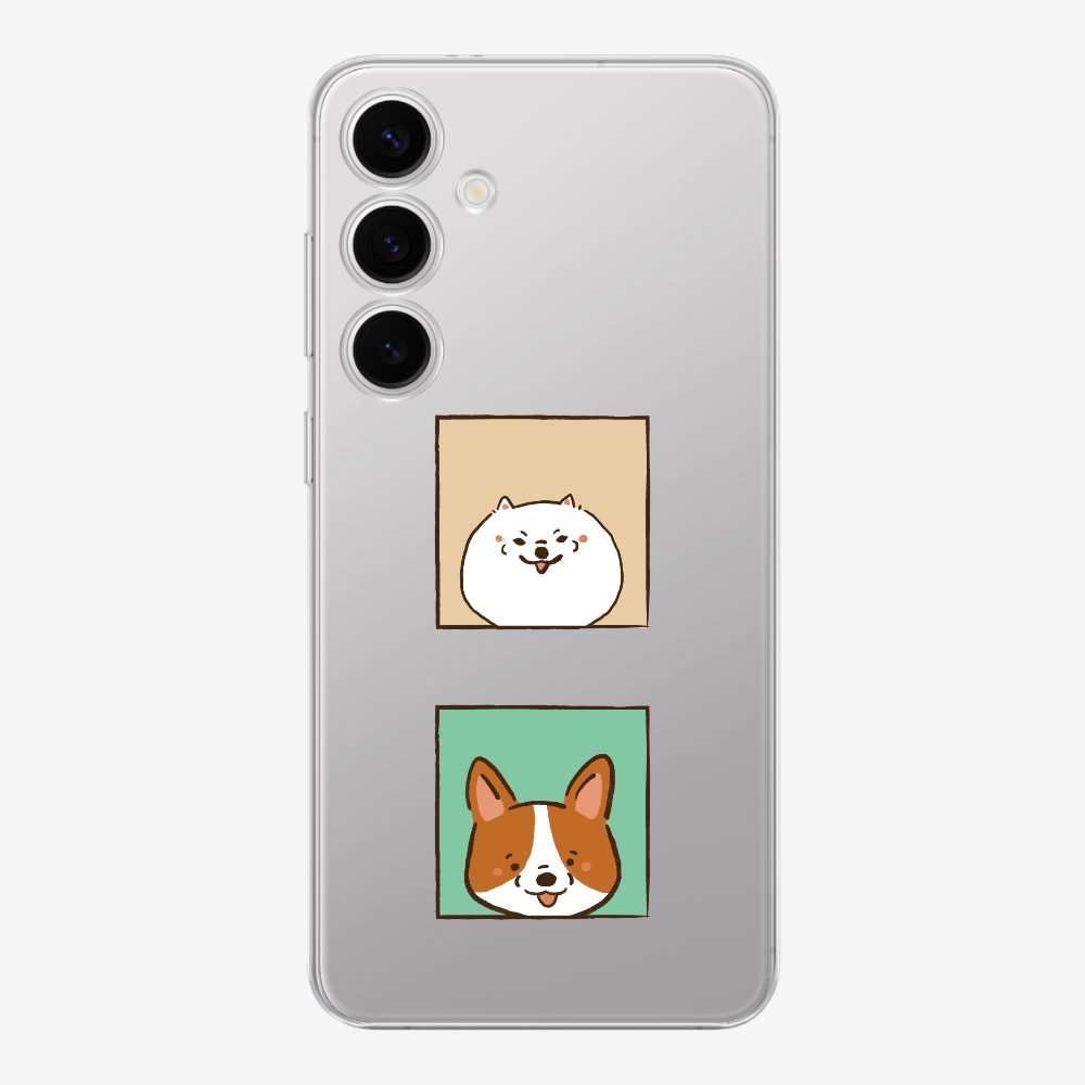 Pomeranian and Corgi Phone Case