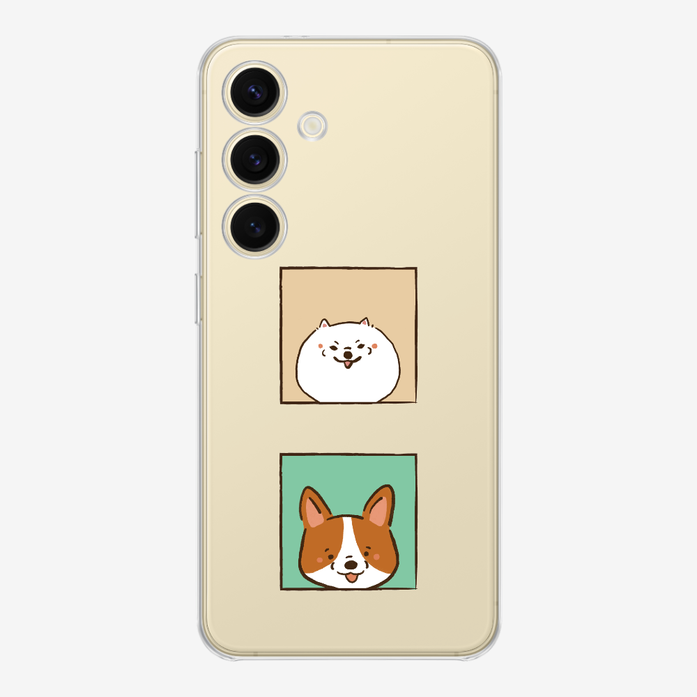 Pomeranian and Corgi Phone Case