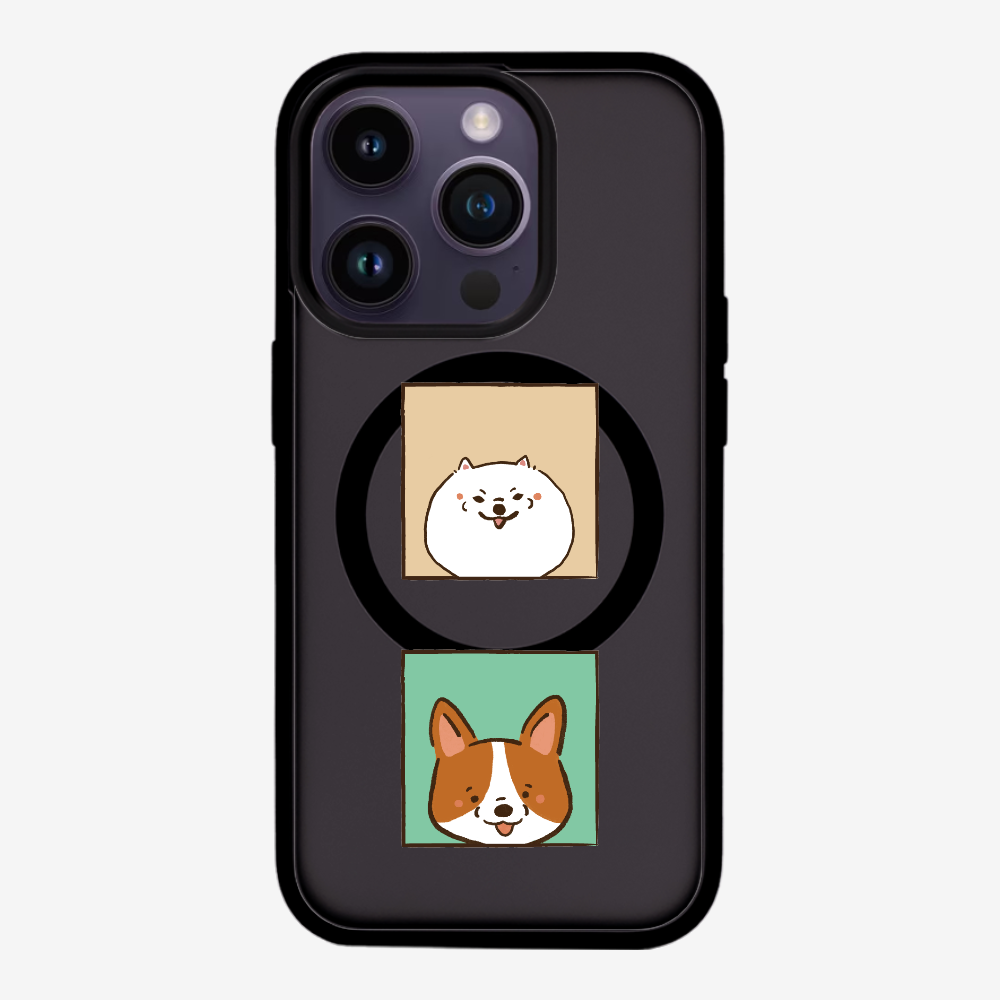 Pomeranian and Corgi Phone Case