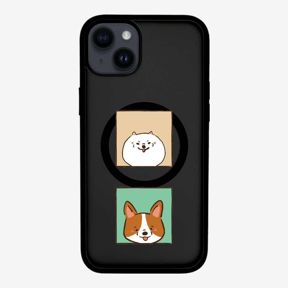 Pomeranian and Corgi Phone Case