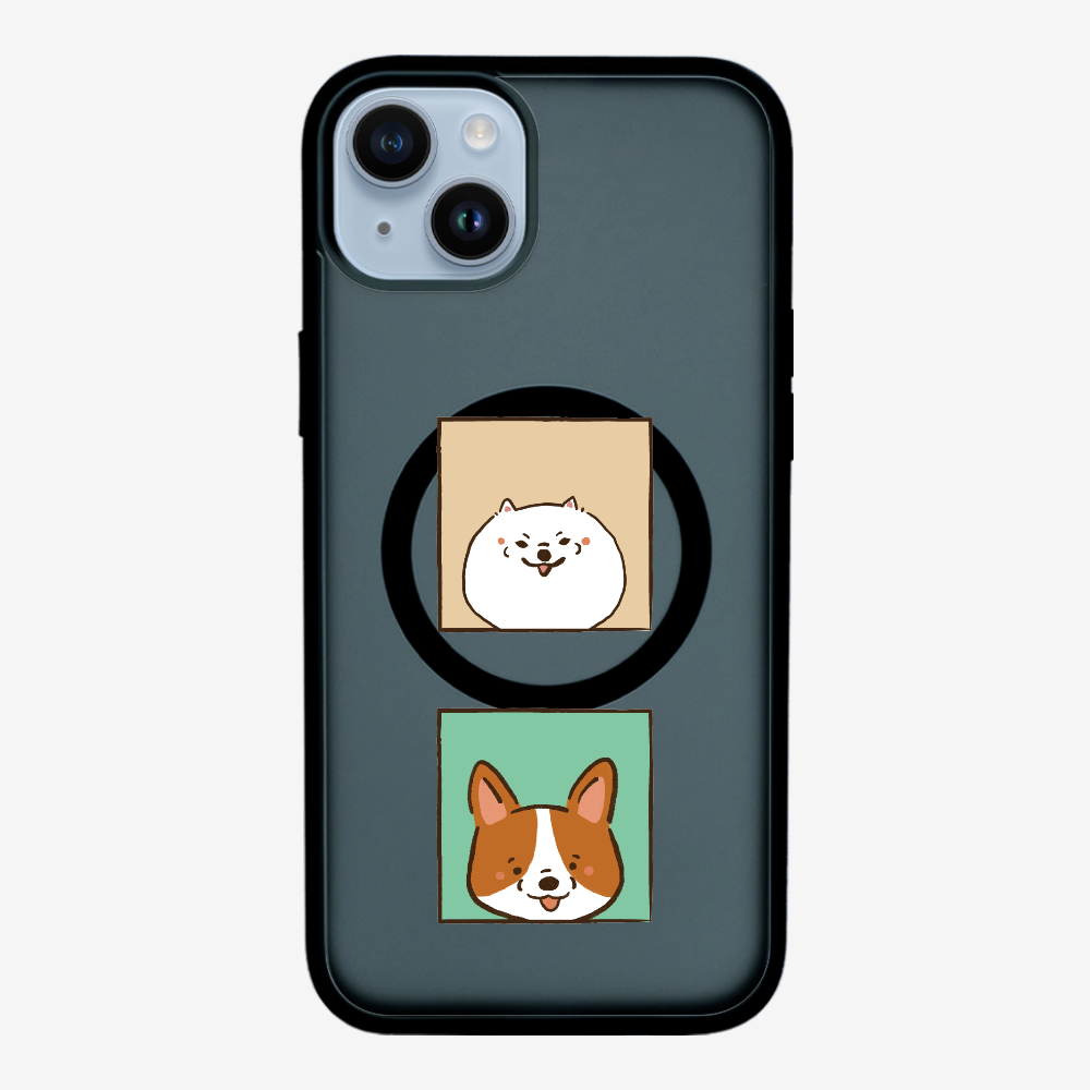 Pomeranian and Corgi Phone Case