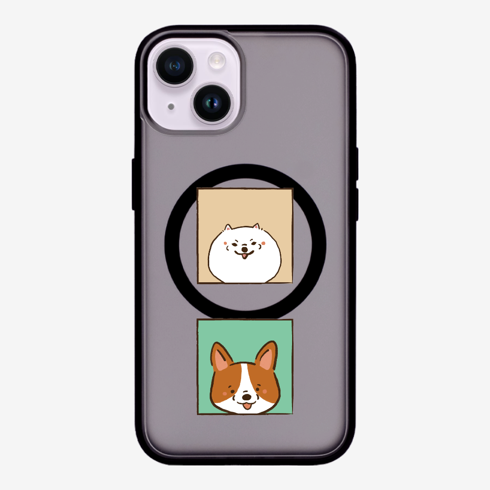 Pomeranian and Corgi Phone Case