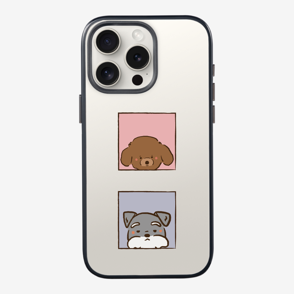 Poodle and Schnauzer Phone Case