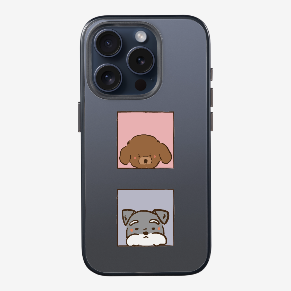 Poodle and Schnauzer Phone Case