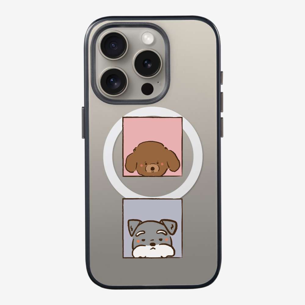 Poodle and Schnauzer Phone Case