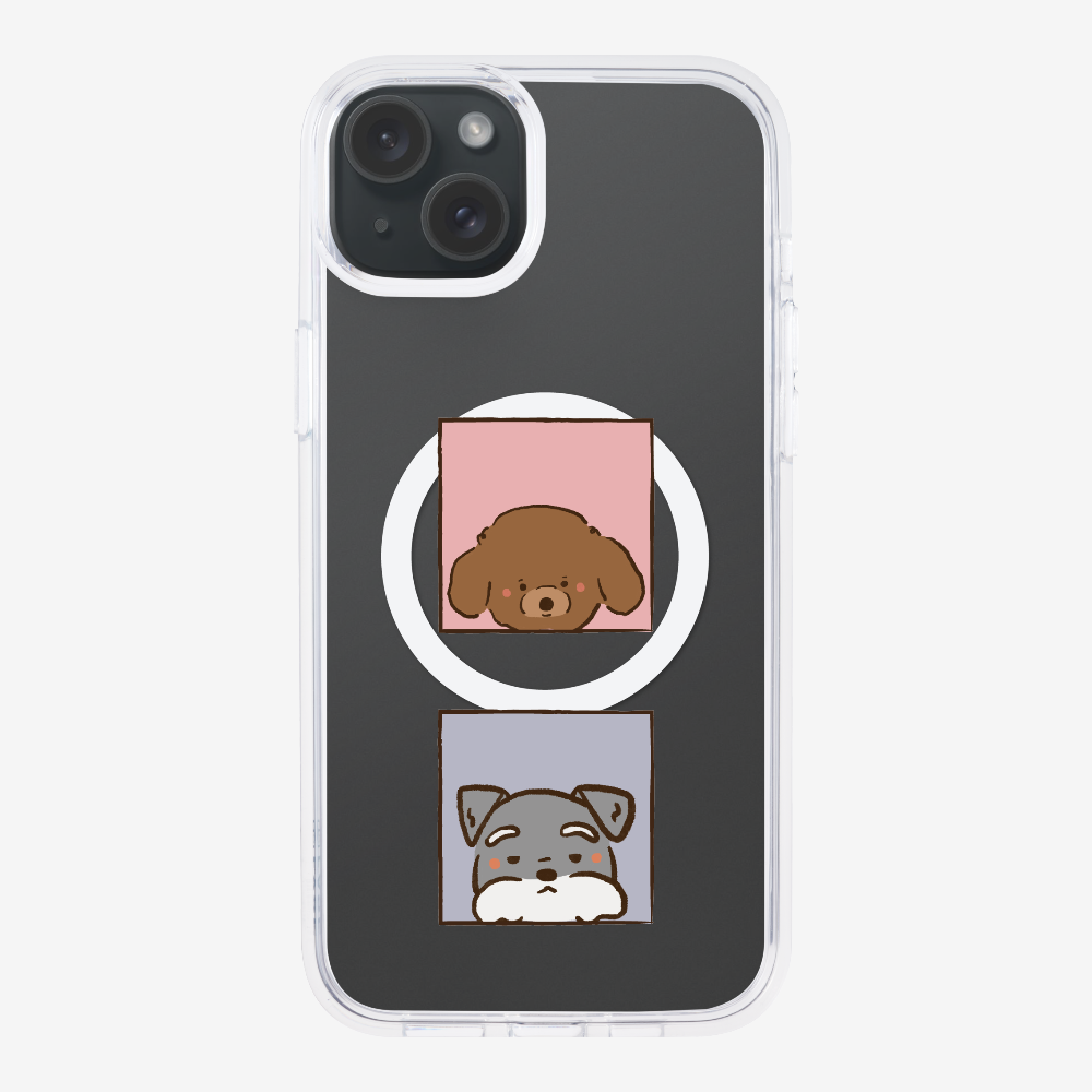 Poodle and Schnauzer Phone Case