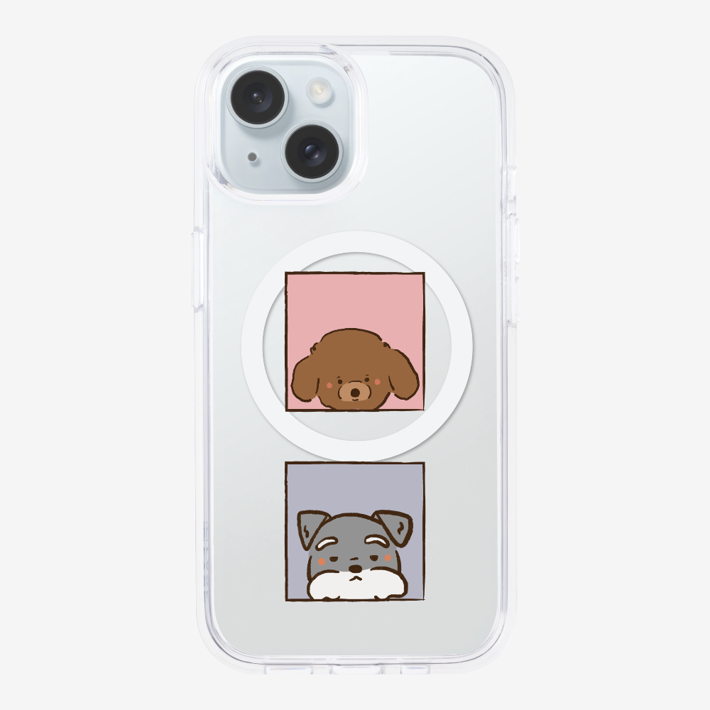 Poodle and Schnauzer Phone Case