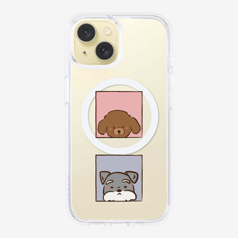 Poodle and Schnauzer Phone Case