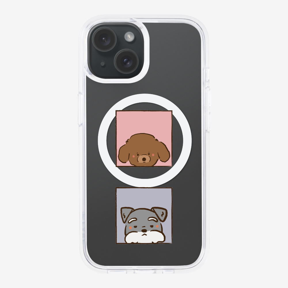 Poodle and Schnauzer Phone Case