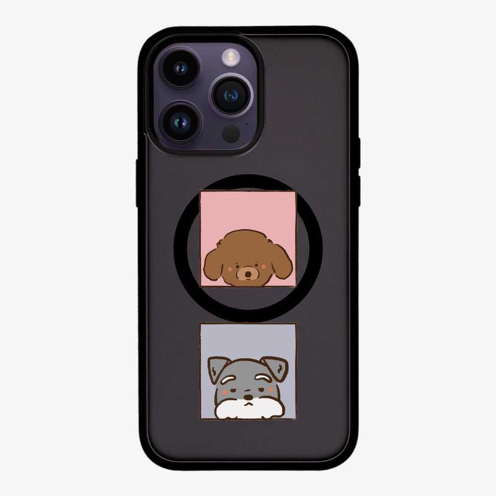 Poodle and Schnauzer Phone Case