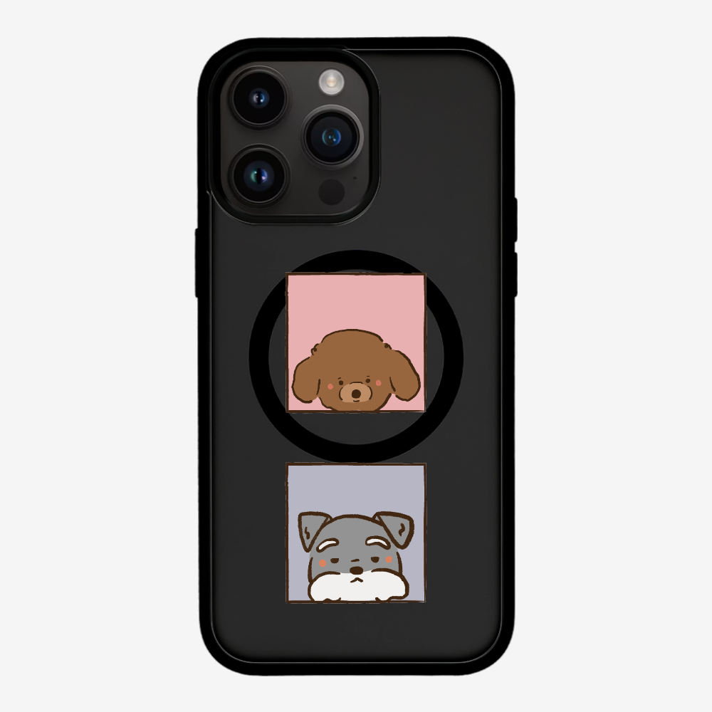 Poodle and Schnauzer Phone Case