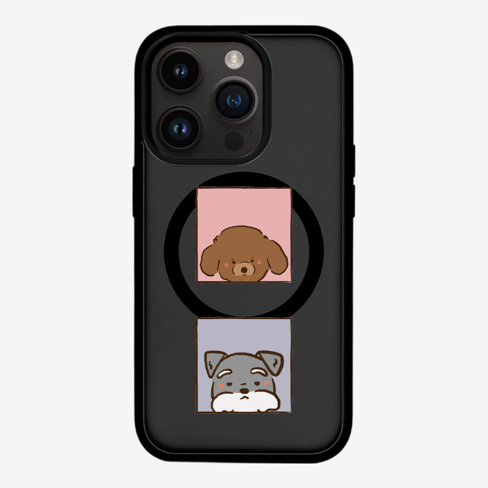 Poodle and Schnauzer Phone Case