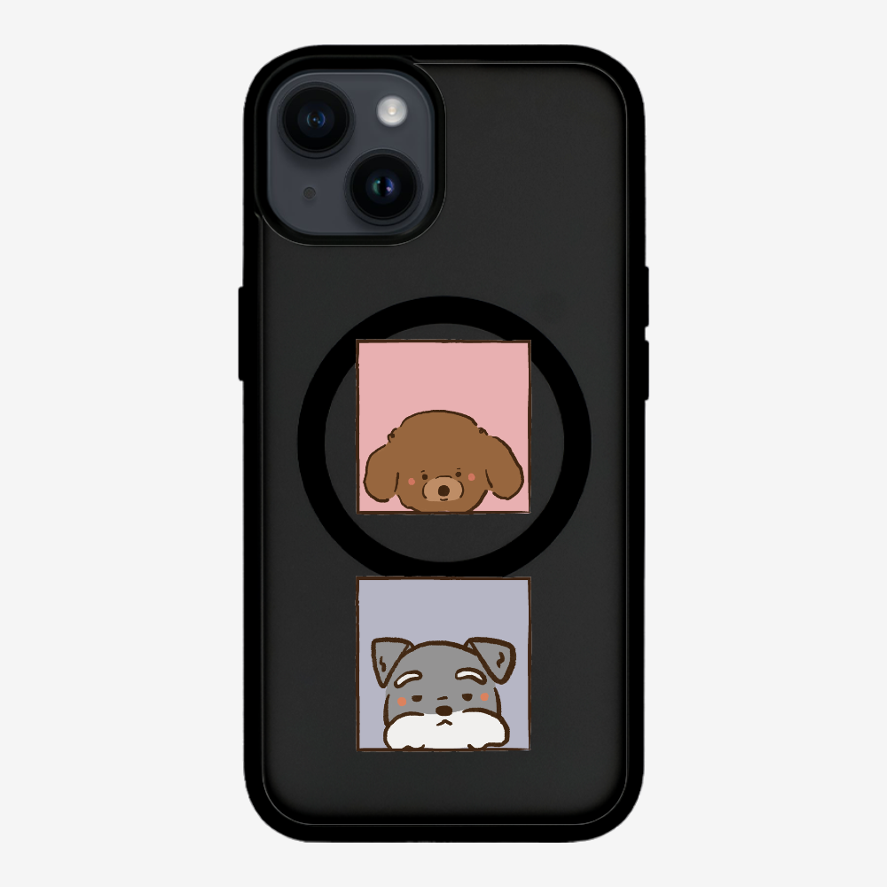 Poodle and Schnauzer Phone Case