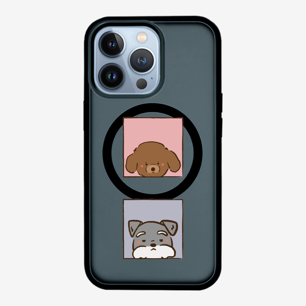 Poodle and Schnauzer Phone Case