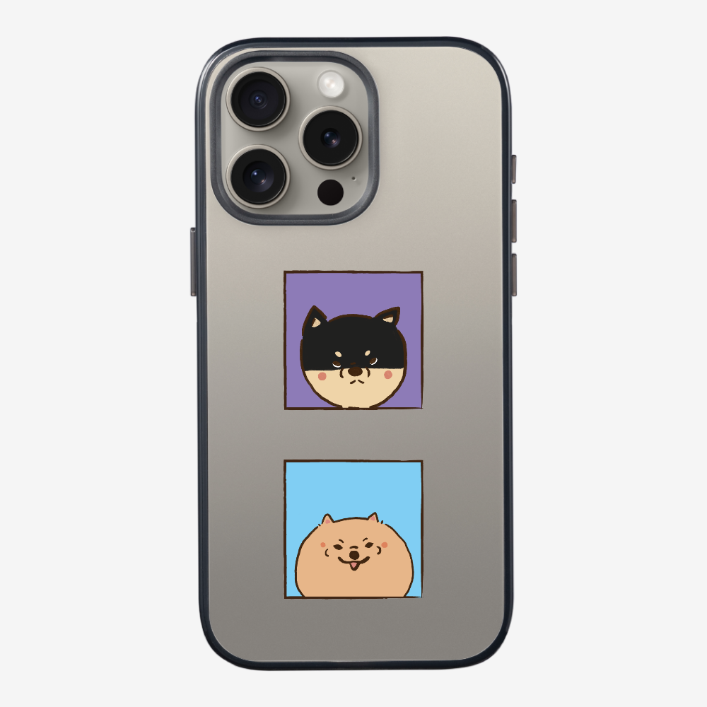 Shiba Inu and Pomeranian Phone Case