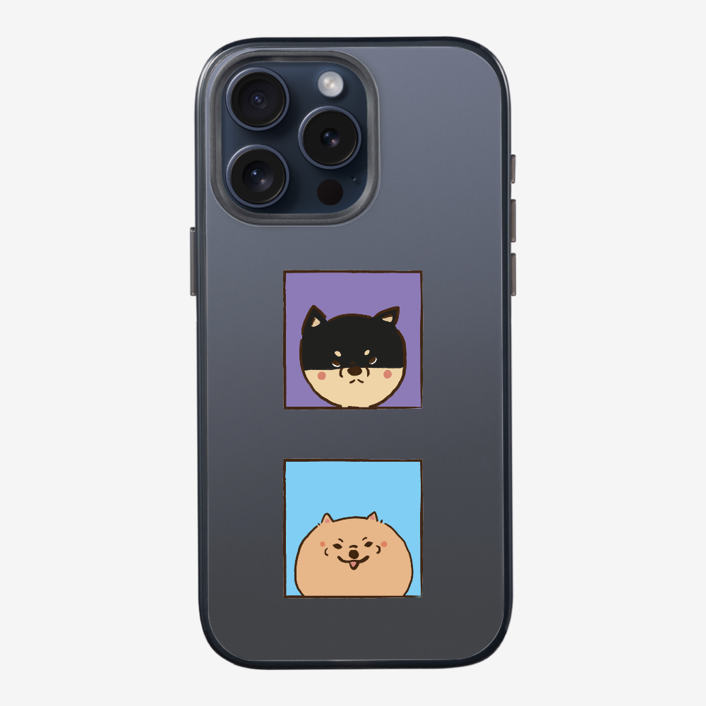 Shiba Inu and Pomeranian Phone Case