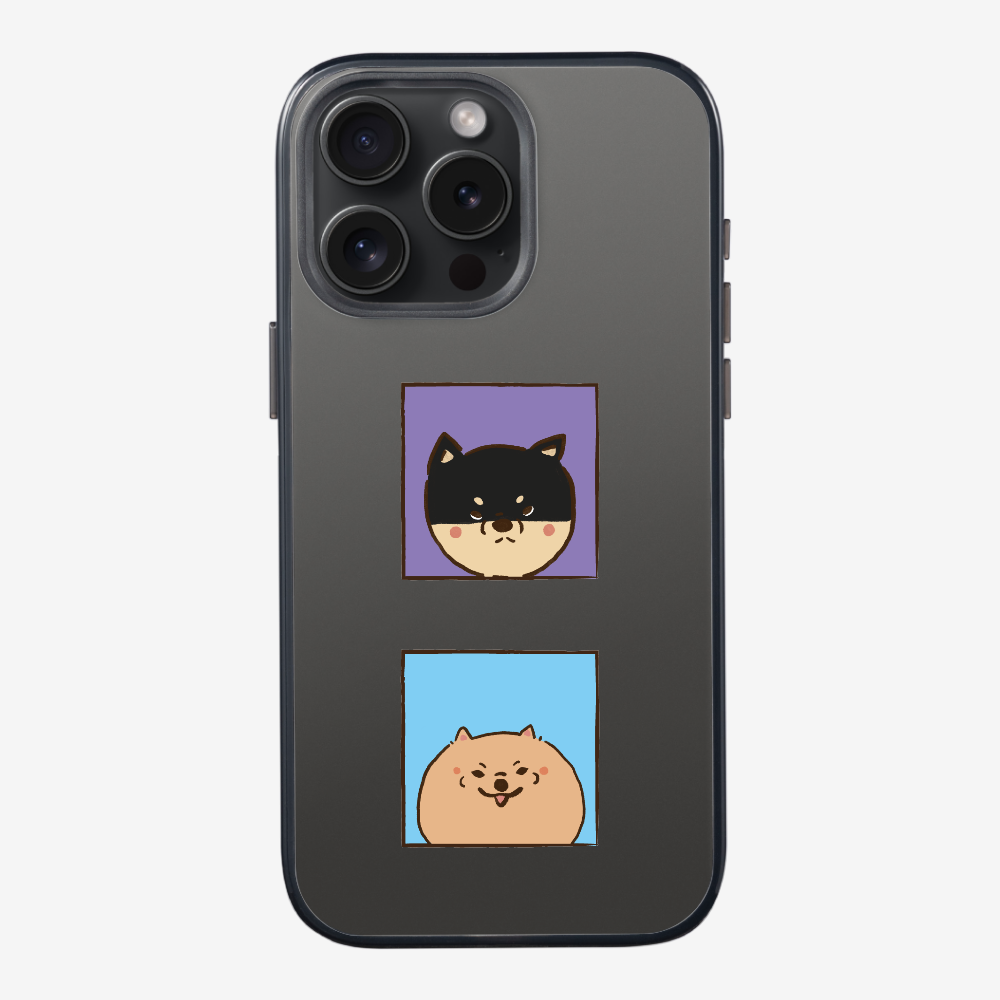 Shiba Inu and Pomeranian Phone Case