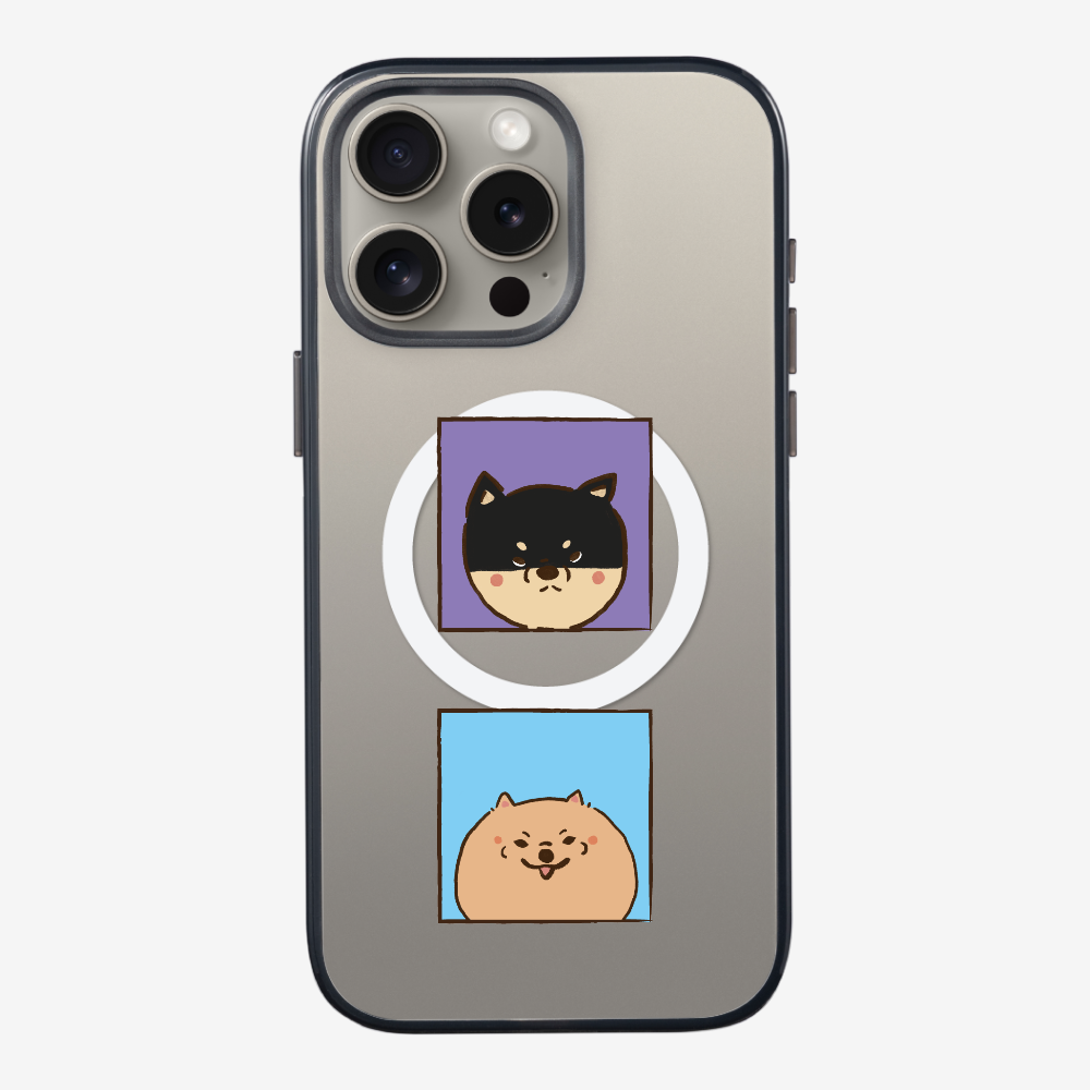 Shiba Inu and Pomeranian Phone Case