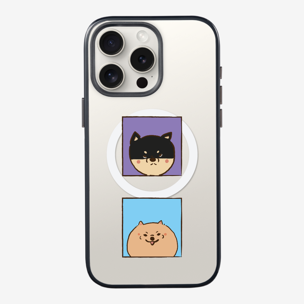 Shiba Inu and Pomeranian Phone Case