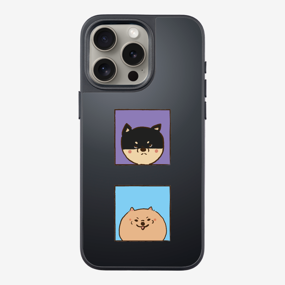 Shiba Inu and Pomeranian Phone Case