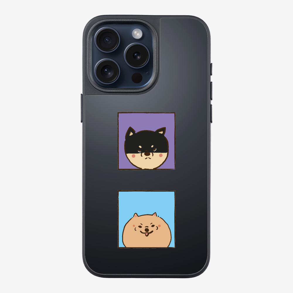 Shiba Inu and Pomeranian Phone Case