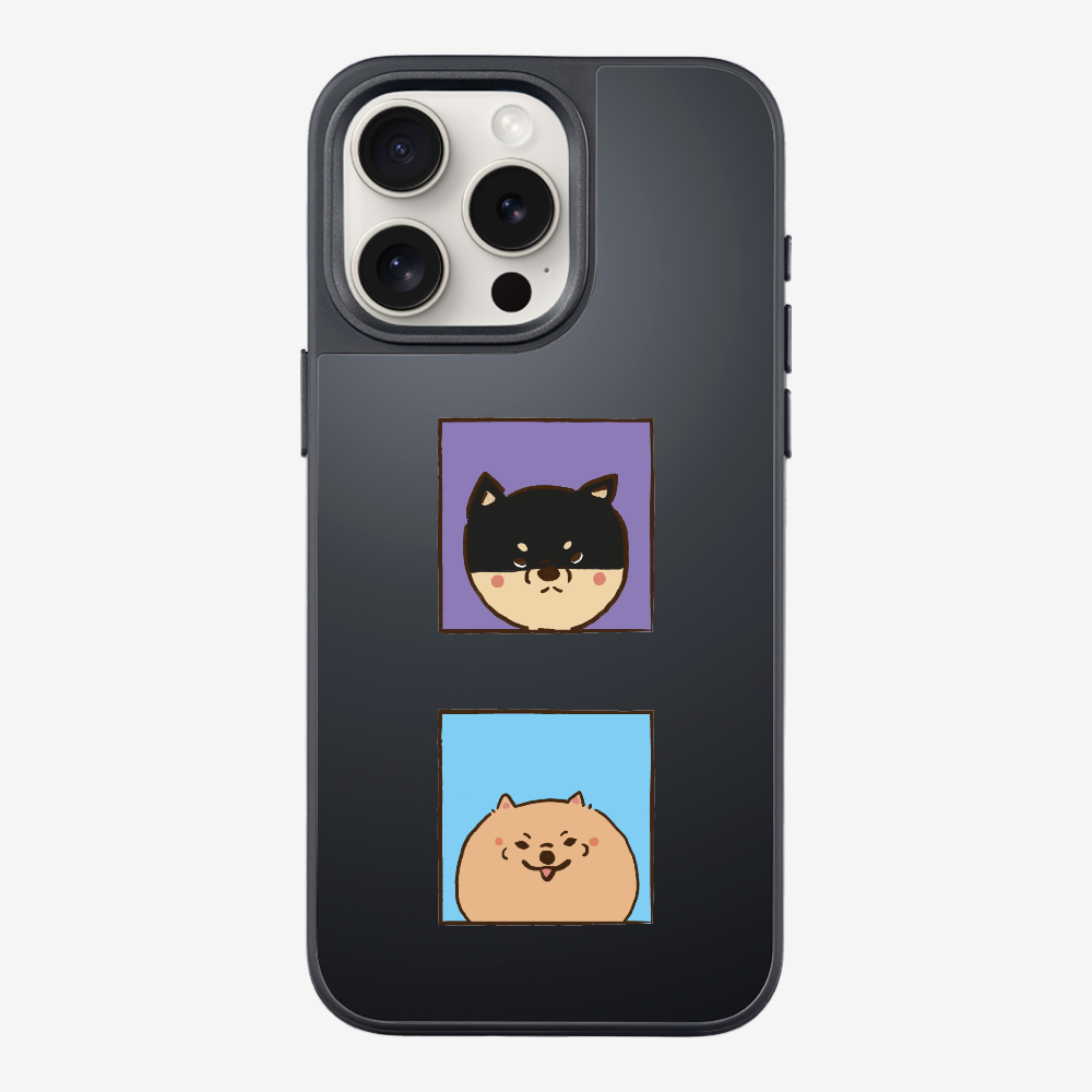 Shiba Inu and Pomeranian Phone Case