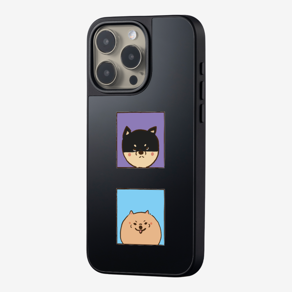 Shiba Inu and Pomeranian Phone Case