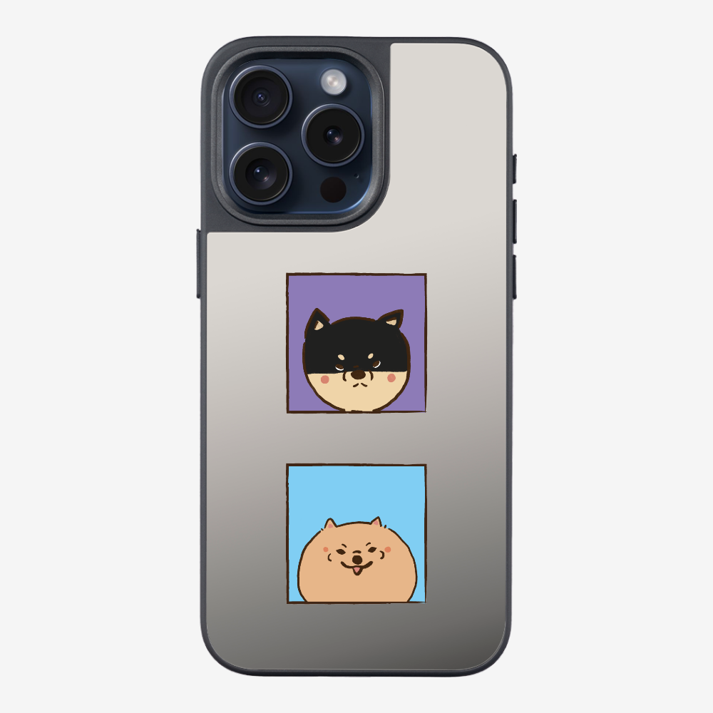 Shiba Inu and Pomeranian Phone Case