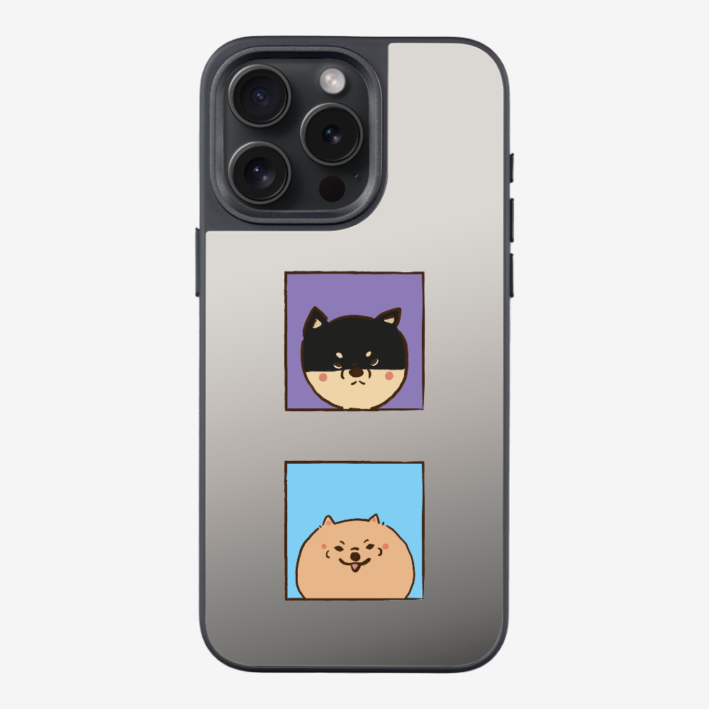 Shiba Inu and Pomeranian Phone Case