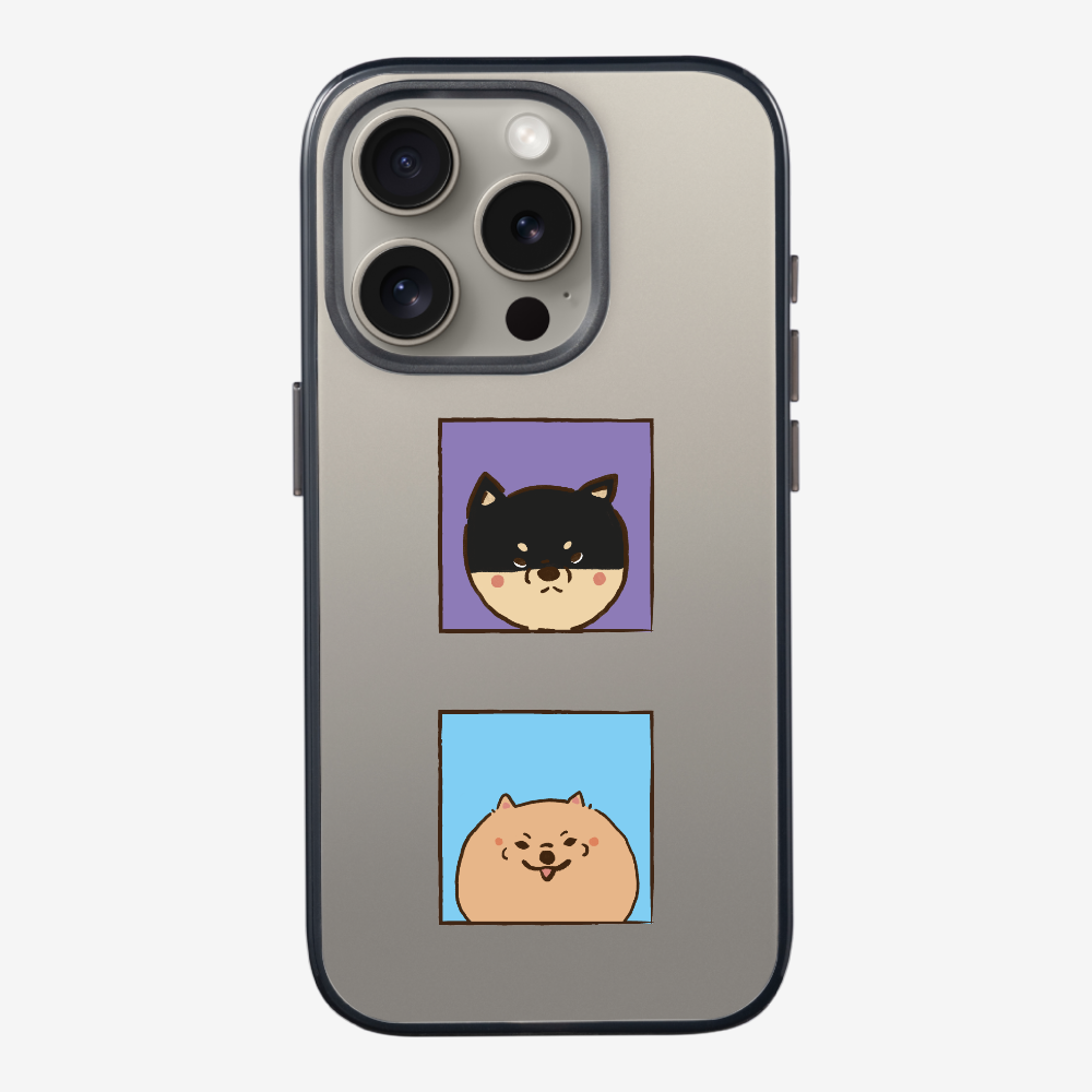 Shiba Inu and Pomeranian Phone Case