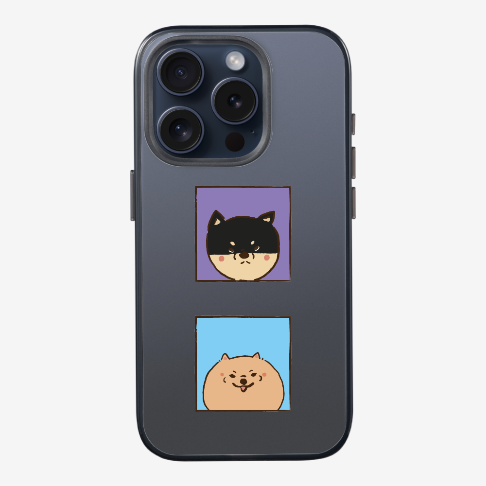 Shiba Inu and Pomeranian Phone Case