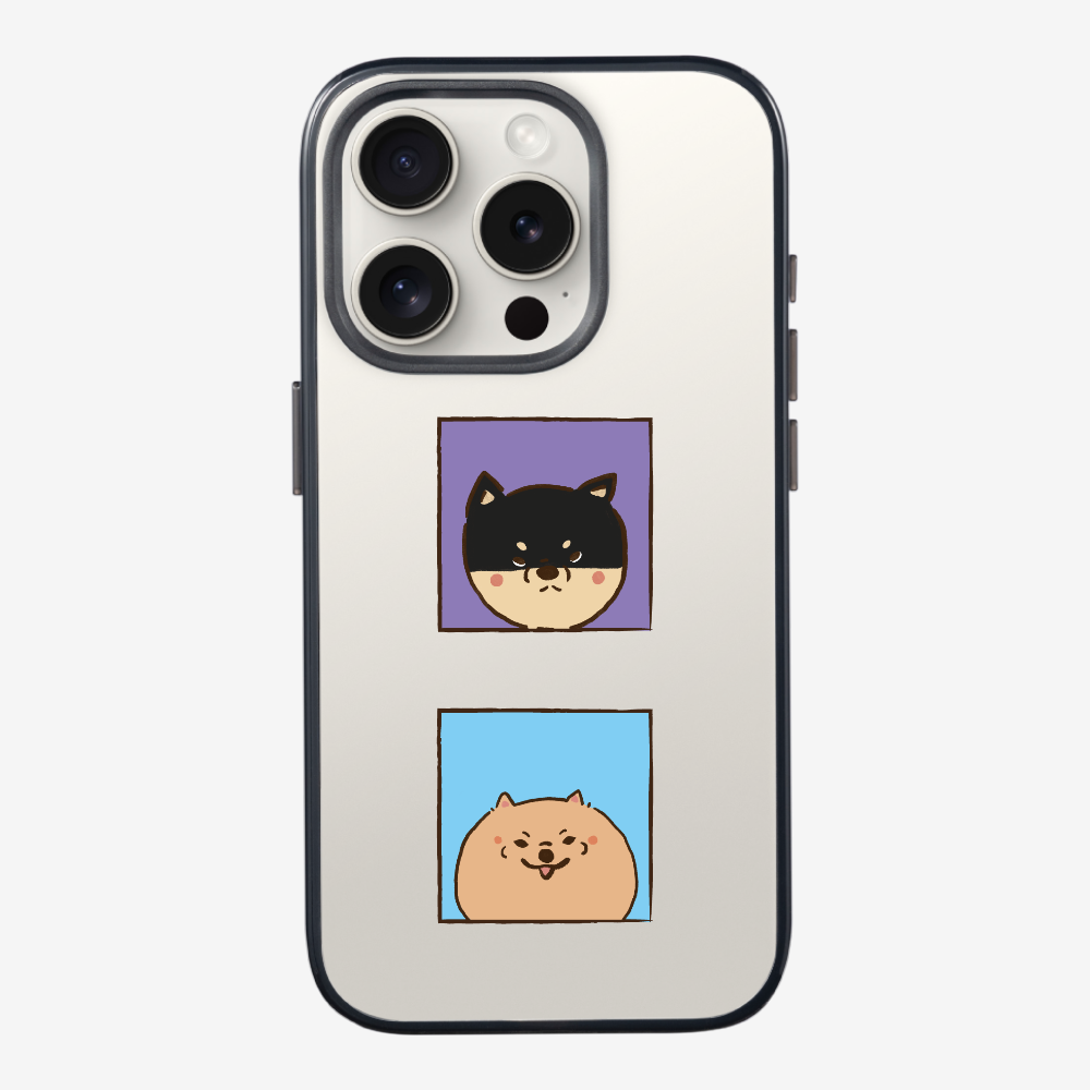 Shiba Inu and Pomeranian Phone Case