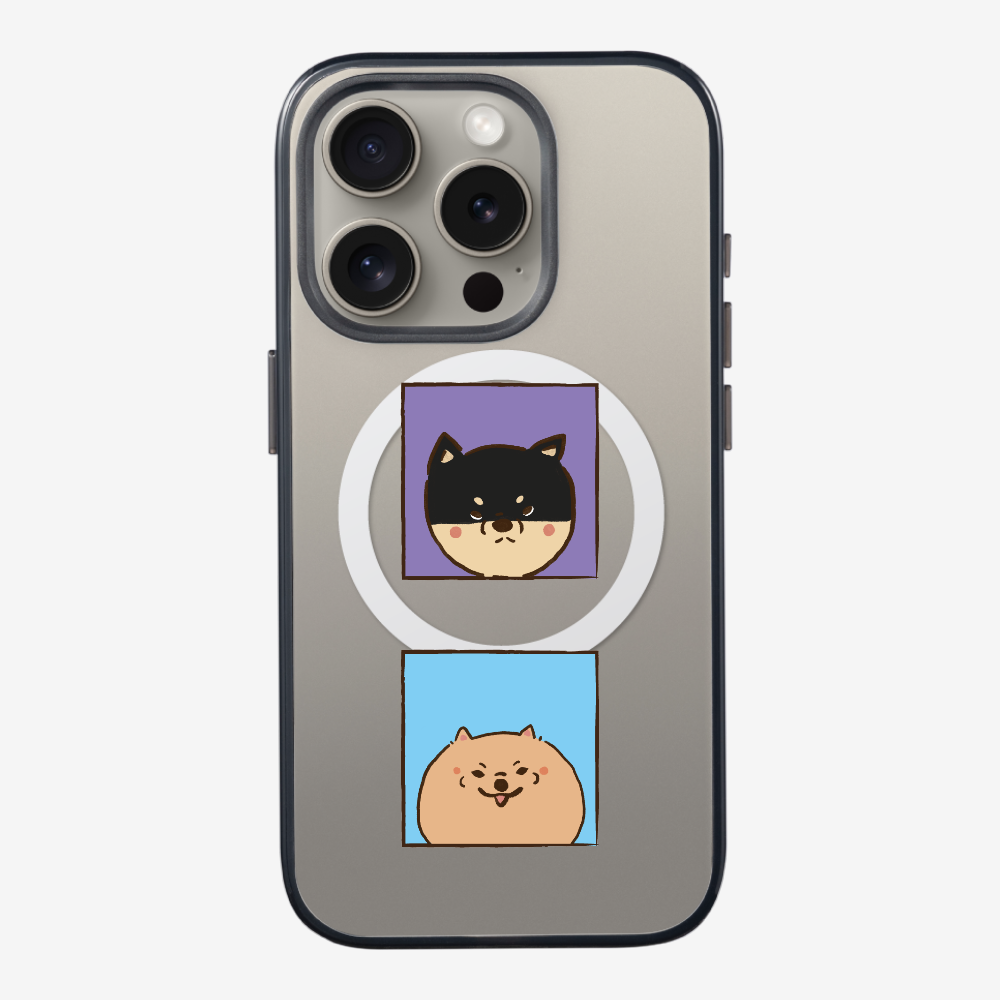 Shiba Inu and Pomeranian Phone Case