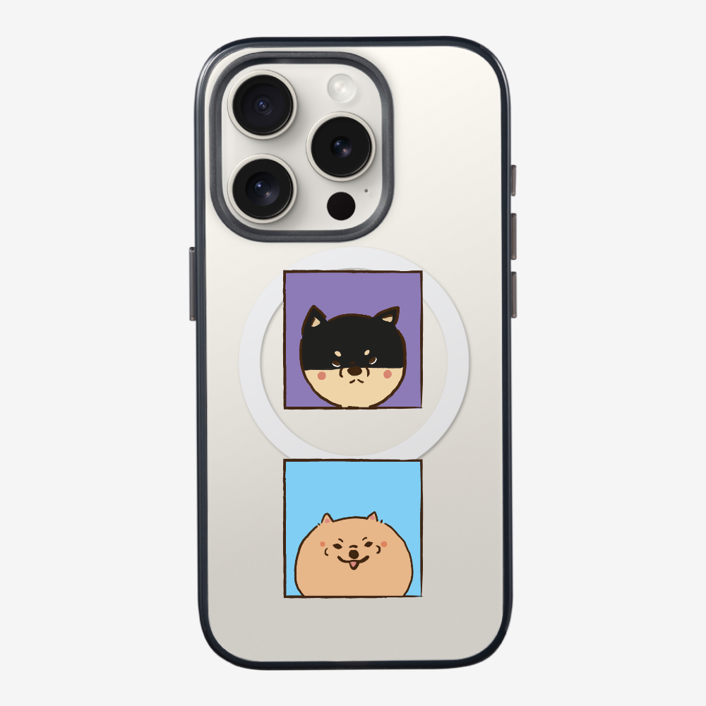 Shiba Inu and Pomeranian Phone Case