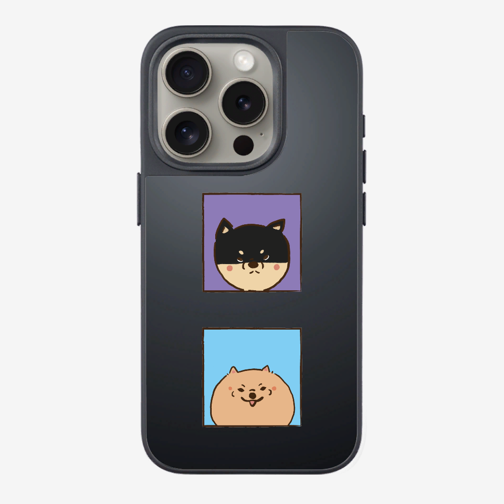 Shiba Inu and Pomeranian Phone Case